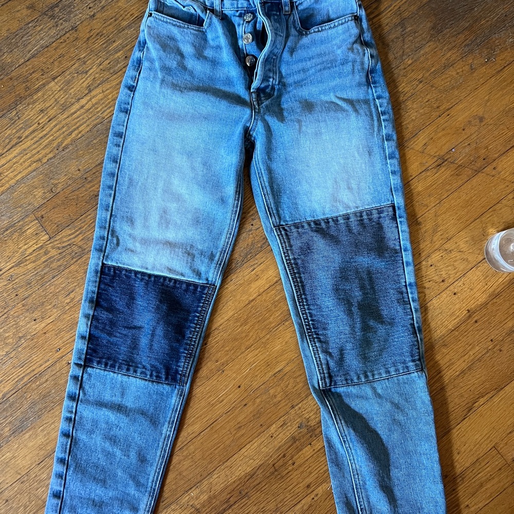 PacSun Blue Patchwork Jeans ultra high rise slim
